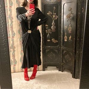 Vintage 80’s Draped Maximalist Dress